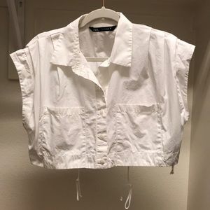 Zara | Boxy Cropped Button Down | S